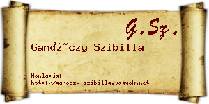 Ganóczy Szibilla névjegykártya